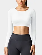 custom crop long sleeve t shirts